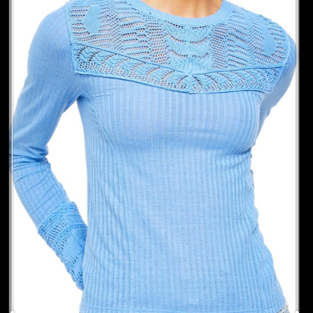 Free people Colette Swit top- Blue